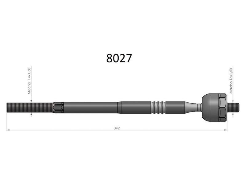 Imagem de Barra Axial Vectra 1997 A 2005 Bortec