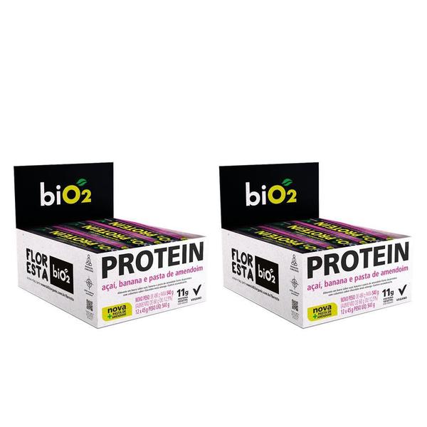 Imagem de Barra Bio2 Protein Açai E Banana 12X45G