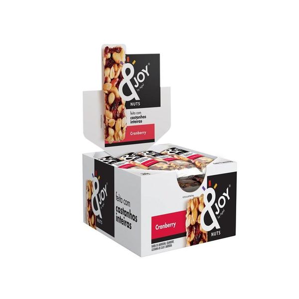 Barra cereal nuts &joy cranberry 12x30g - Assugrin Imagem de Barra cereal nuts &joy cranberry 12x30g