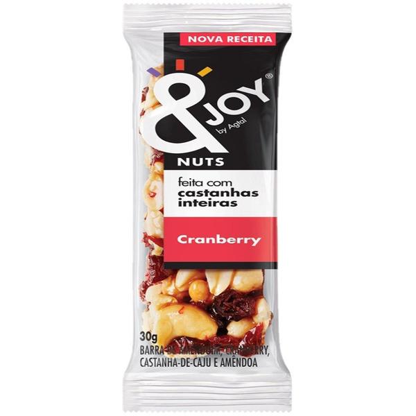 Barra cereal nuts &joy cranberry 12x30g - Assugrin Imagem de Barra cereal nuts &joy cranberry 12x30g