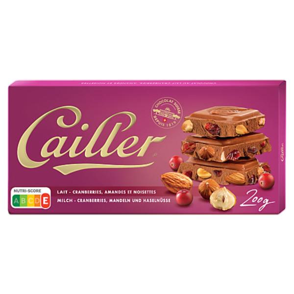 Barra Chocolate Aoleite Cranberry Avelã Amendoa Cailler 200G Imagem de Barra Chocolate Aoleite Cranberry Avelã Amendoa Cailler 200G