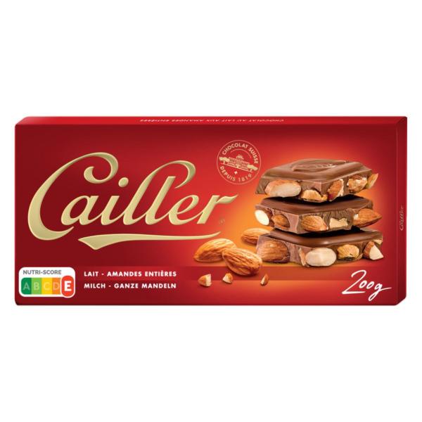Barra Chocolate Premium Suíço Aoleite Amêndoa Cailler 200 Gr Imagem de Barra Chocolate Premium Suíço Aoleite Amêndoa Cailler 200 Gr