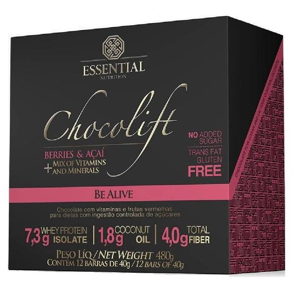 Imagem de Barra Chocolift Be Alive 40g (480g) 12 Unidades Essential