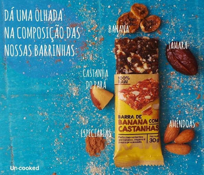 Imagem de Barra de banana com castanhas 30g - un.cooked