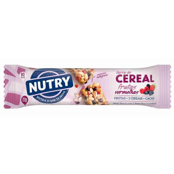 Barra de Cereais Nutry Frutas Vermelhas com Cookies c/24 - Nutrimental Imagem de Barra de Cereais Nutry Frutas Vermelhas com Cookies c/24 - Nutrimental