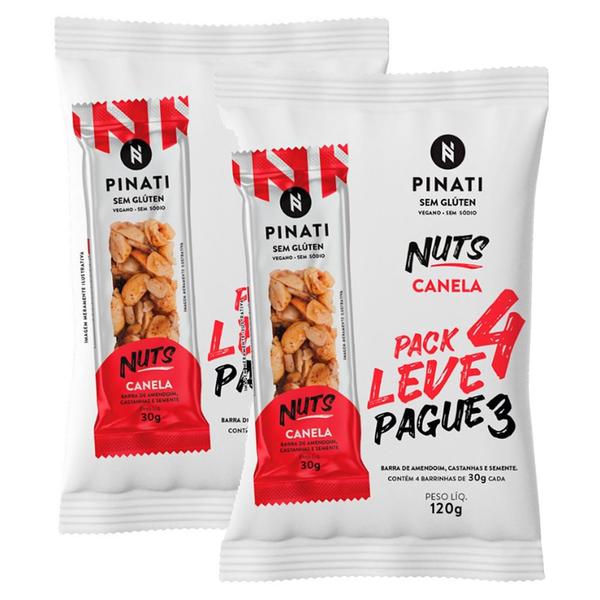 Imagem de Barra de Cereais Pinati Nuts Canela Leve 4 Pague 3 com 4 unidades  Kit com duas unidades