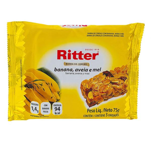 Imagem de Barra de Cereais Ritter Banana, Aveia e Mel com 3 Unidades de 25g cada