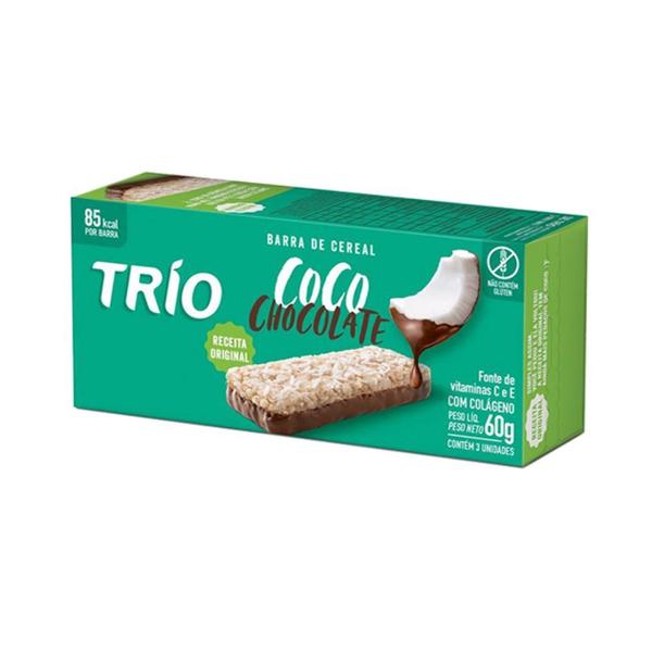 Imagem de Barra de Cereais Trio Coco com Chocolate com 3 Unidades de 20g cada