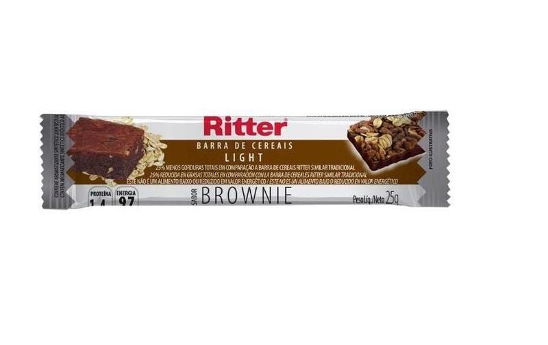 Imagem de Barra De Cereal Brownie Preto Ritter Cx 48Un (25G)