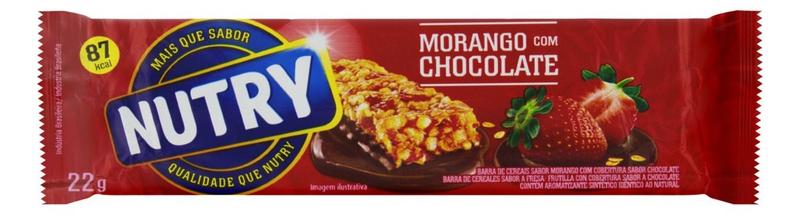 Imagem de Barra de Cereal Morango Com Chocolate Nutry 22g