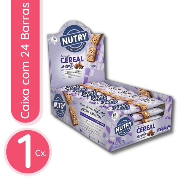 Imagem de Barra de cereal nutry avelã com chocolate - 1 dp com 24 unidades de 22g