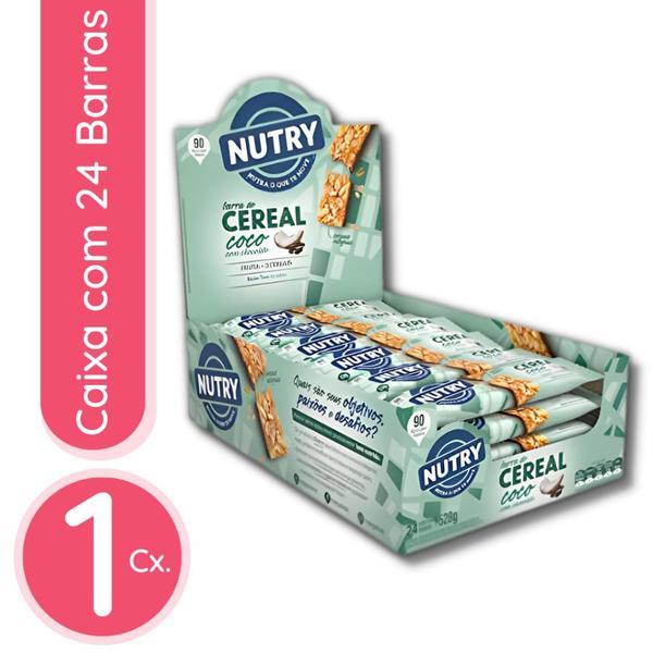 Imagem de Barra de cereal nutry coco com chocolate - 1 dp com 24 unidades de 22g