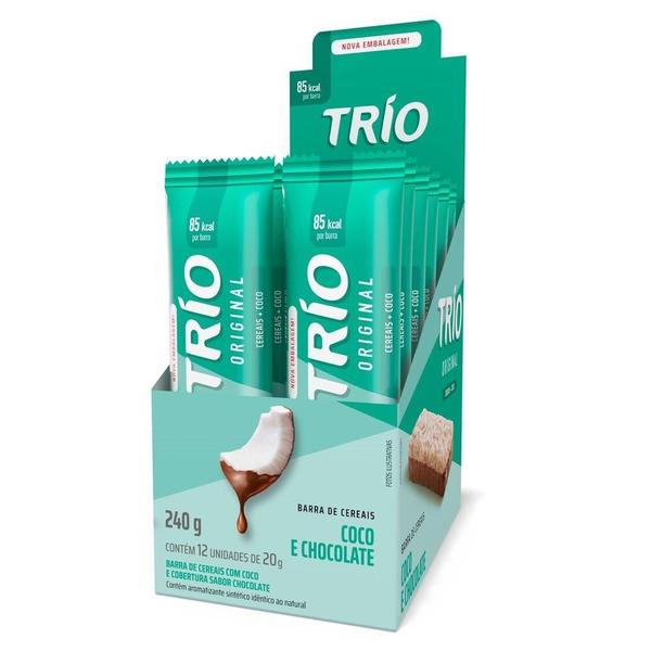 Imagem de Barra de cereal trio coco com chocolate 12x20g