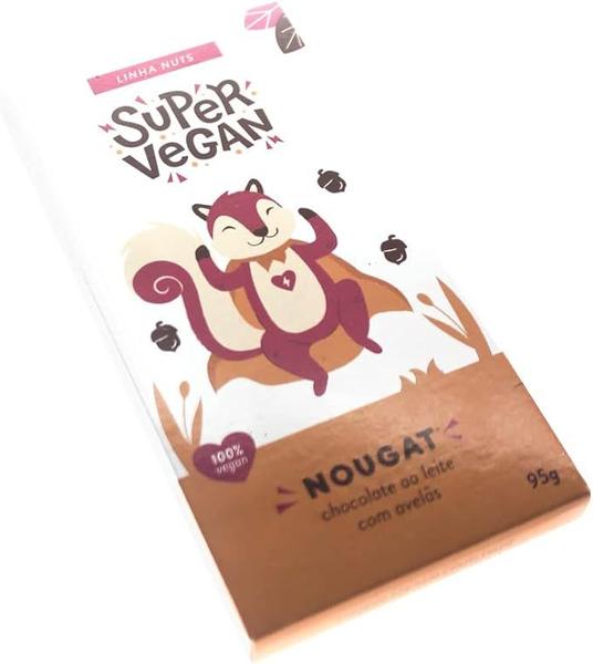 Imagem de Barra de Chocolate ao Leite Vegano Nougat Super Vegan 95g