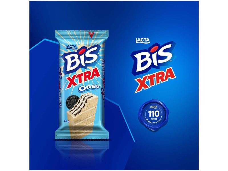 Imagem de Barra de Chocolate Bis Xtra Oreo Branco 45g Lacta