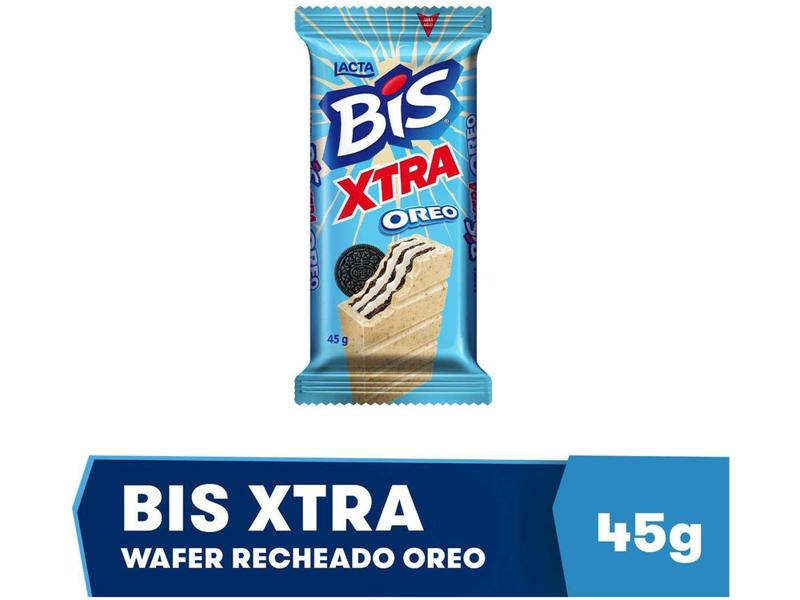 Imagem de Barra de Chocolate Bis Xtra Oreo Branco - 45g Lacta