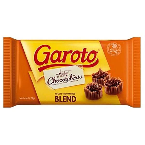 Barra De Chocolate Blend 2,1Kg - Garoto Imagem de Barra De Chocolate Blend 2,1Kg - Garoto