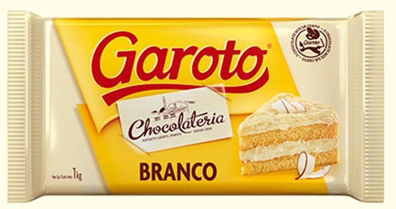 Barra De Chocolate Branco 1kg - Garoto Imagem de Barra De Chocolate Branco 1kg - Garoto
