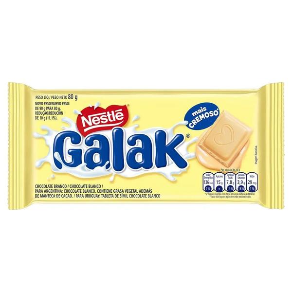 Imagem de Barra De Chocolate Branco Galak Nestlé 80G