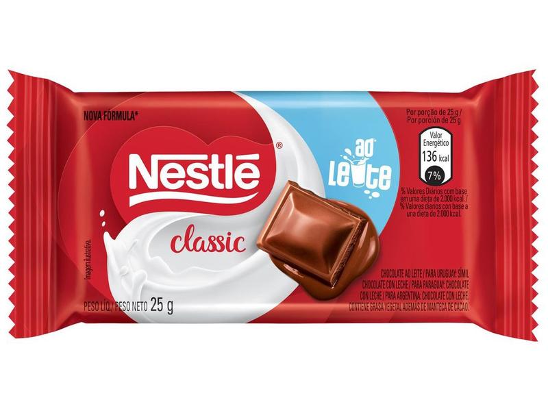 Imagem de Barra de Chocolate Classic ao Leite Display com 22 Unidades de 25g Cada Nestlé