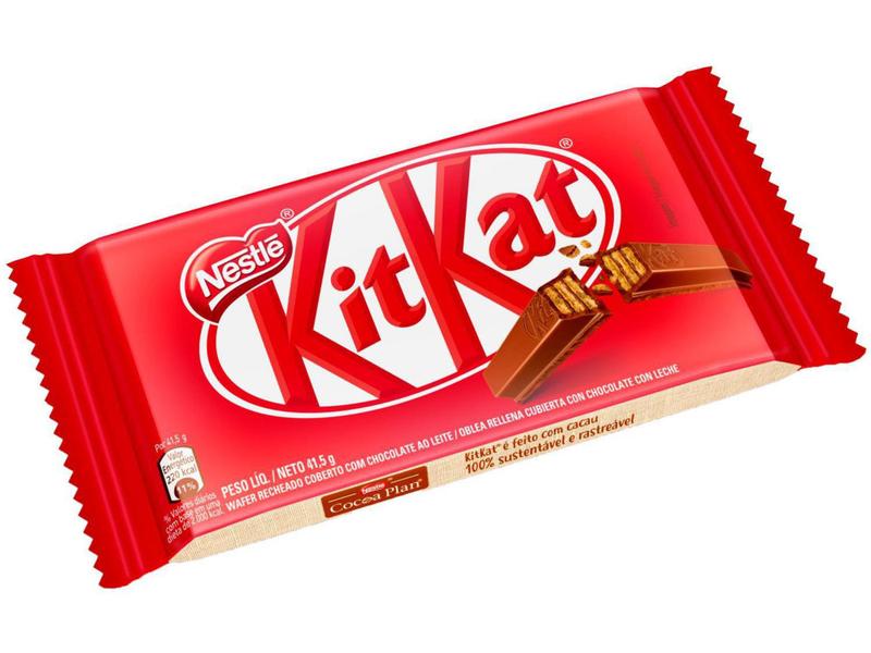 Barra de Chocolate Kit Kat Ao Leite 41,5g - Nestlé Imagem de Barra de Chocolate Kit Kat Ao Leite 41,5g - Nestlé