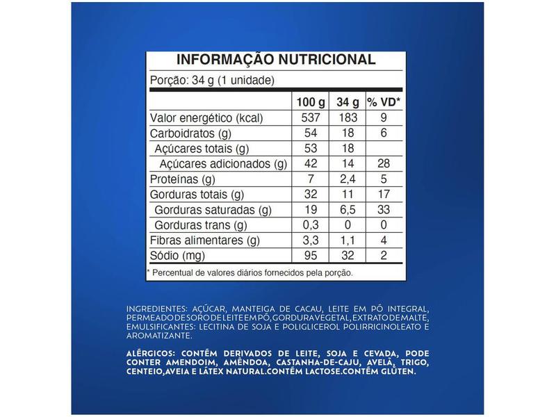 Imagem de Barra de Chocolate Lacta ao Leite 34g