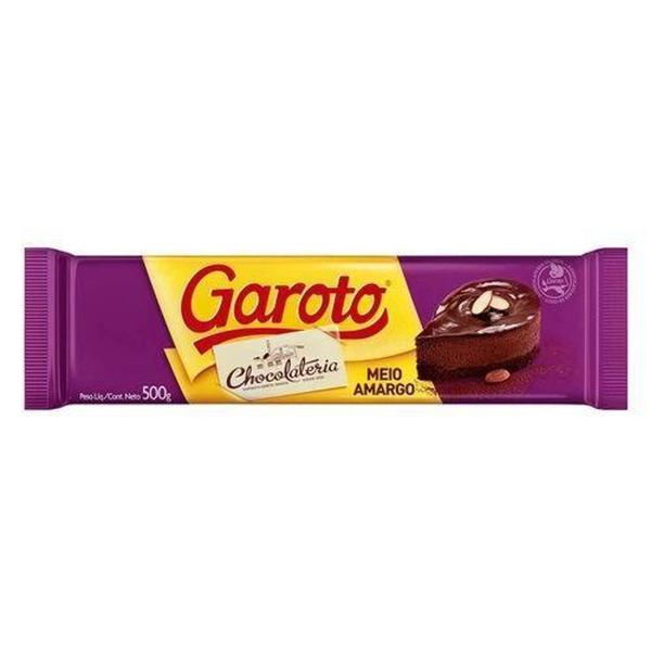 Barra De Chocolate Meio Amargo 500g - Garoto Imagem de Barra De Chocolate Meio Amargo 500g - Garoto