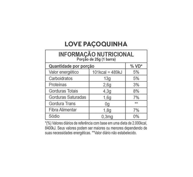 Barra De Fruta Love Paçoquinha - Display 24X25G - Harts Imagem de Barra De Fruta Love Paçoquinha - Display 24X25G