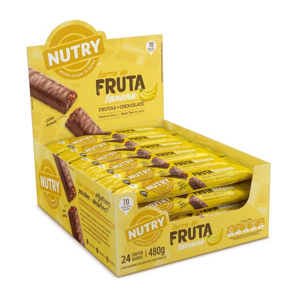 Barra De Frutas Nutry Caixa 24 unidades Imagem de Barra De Frutas Nutry Caixa 24 unidades