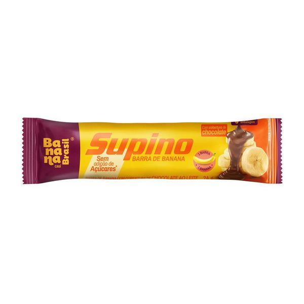 Barra De Frutas Supino Ao Leite Zero Açúcar 20x24g - Banana Brasil Imagem de Barra De Frutas Supino Ao Leite Zero Açúcar 20x24g
