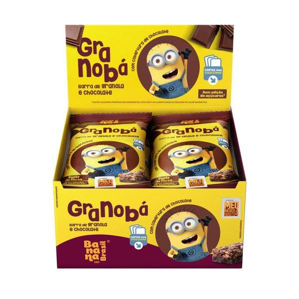 Barra de Granola Minions Chocolate Granobá 12un de 20g - Banana Brasil Imagem de Barra de Granola Minions Chocolate Granobá 12un de 20g - Banana Brasil