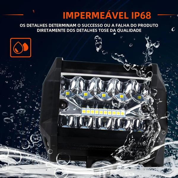 Imagem de Barra de Luz LED Offroad 12V/24V - Spot e Flood Combo para Caminhão, Carro, SUV, Barco e ATV