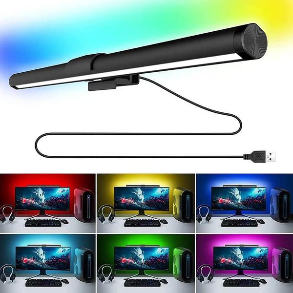 Imagem de Barra de Luz LED RGB USB para Monitor - Wiscolor - Ajustável e Ideal para Games