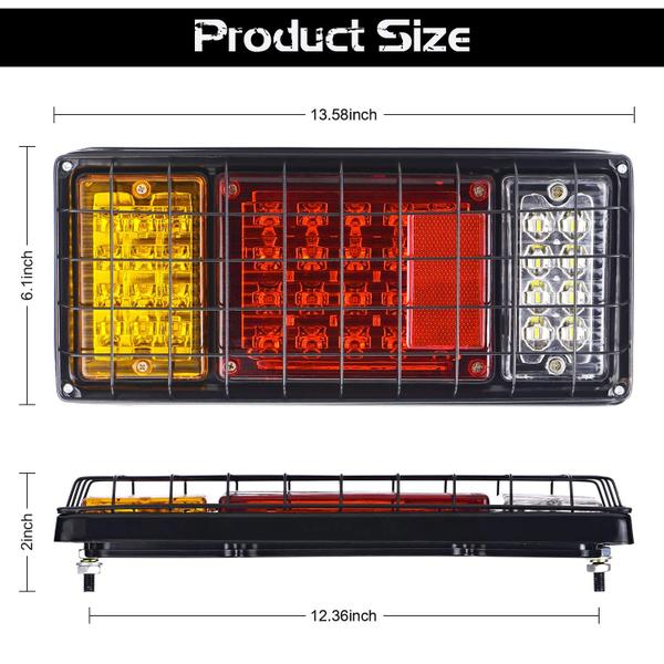 Imagem de Barra de luz traseira de caminhão LINKITOM 40 LED Turn Signal Brake 10-30V