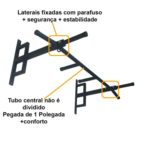 Imagem de Barra De Parede Fixa Para Taf E Treinar Em Casa Cor Preto