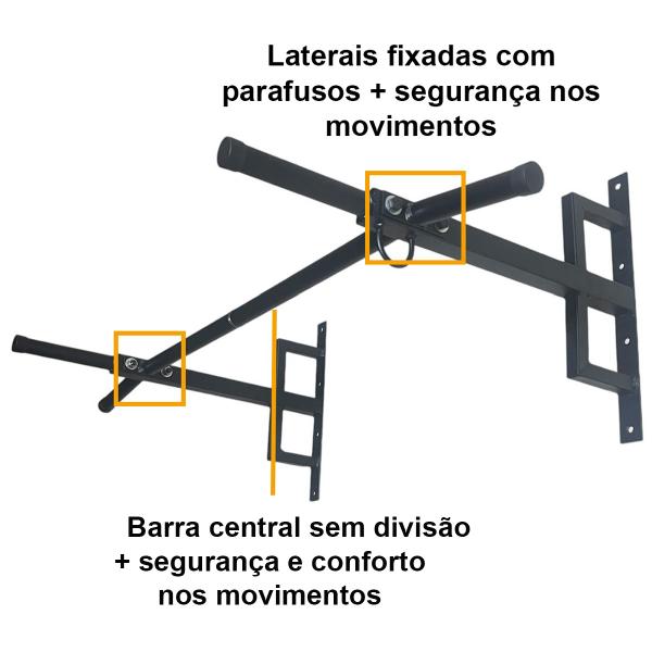 Imagem de Barra De Parede Fixa Treinar Musculação Costas Taf Academia