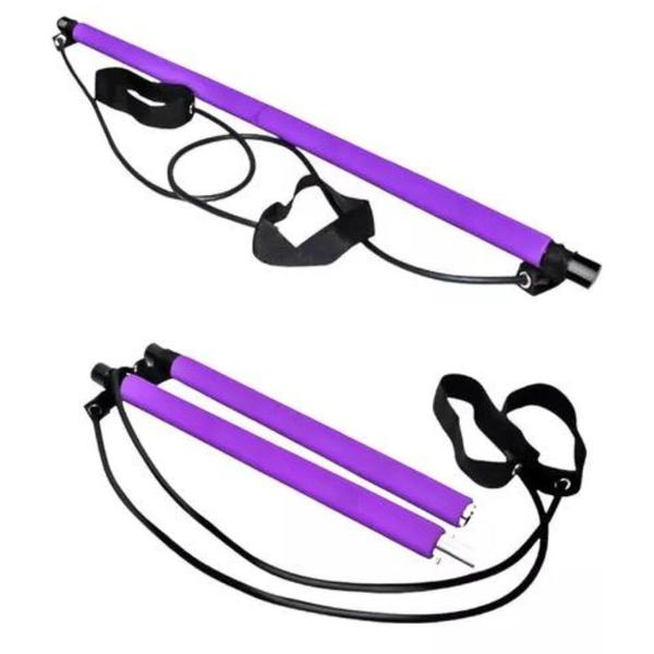 Barra de Pilates com resistência à faixa elástica, academia de ioga - Lightbek Official Store Imagem de Barra de Pilates com resistência à faixa elástica, academia de ioga