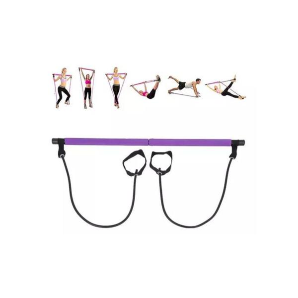 Barra de Pilates com resistência à faixa elástica, academia de ioga - Lightbek Official Store Imagem de Barra de Pilates com resistência à faixa elástica, academia de ioga