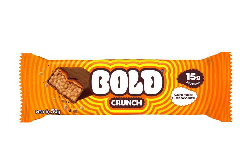 Imagem de Barra de Proteína Bold Crunch Caixa Mista com 12 unidades de 50g com de 15g de Proteína -Bold Bar