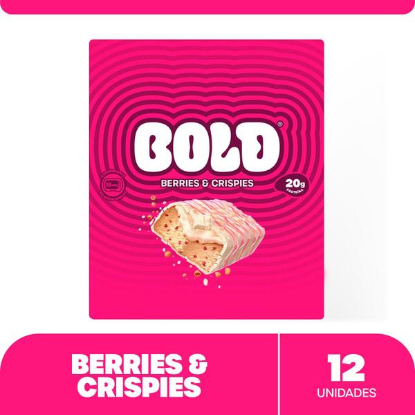 Imagem de Barra de Proteína BOLD Snacks Berries & Crispies (20g de Proteína) - Caixa com 12 unidades