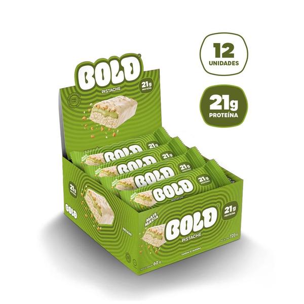 Barra de Proteína BOLD Snacks Pistache (20g de Proteína) - Caixa com 12 unidades