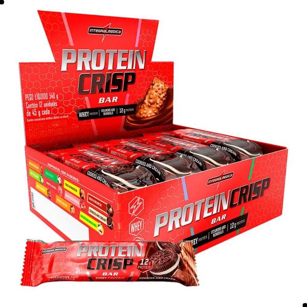 Imagem de Barra de Proteina Crisp Protein Bar 12un 540g Integralmedica