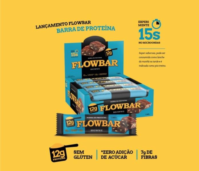 Imagem de Barra de Proteína Flowbar Brownie 40g - Caixa com 12 unid