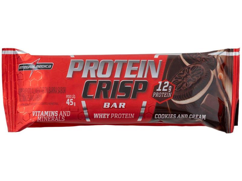 Imagem de Barra de Proteína Integralmedica Protein Crisp Bar - Cookies and Cream Natural 540g