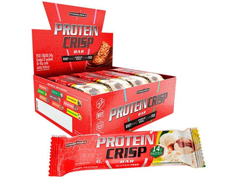 Imagem de Barra de Proteína Integralmédica Protein Crisp - Bar Leite Niño Natural 45g cada 12 Unidades