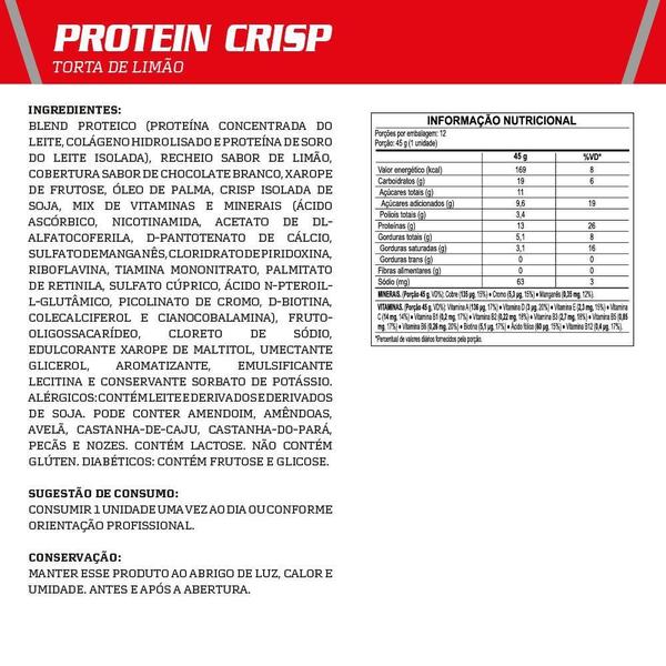 Imagem de Barra de Proteína Integralmedica Protein Crisp Duo Crunch 540g 12 unidades