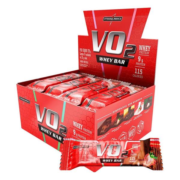 Barra de Proteína Integralmedica VO2 Whey Bar 360g 12 unidades