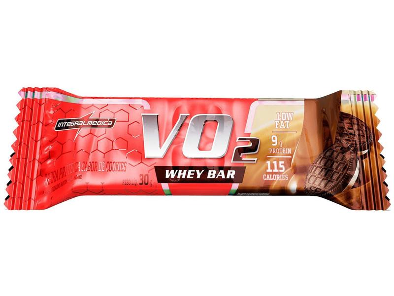 Imagem de Barra de Proteína Integralmédica VO2 Whey Bar - Cookies and Cream Natural 30g 12 Unidades