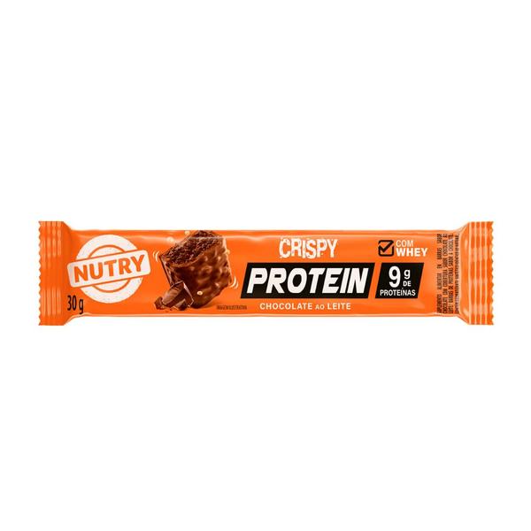 Imagem de Barra de Proteína Nutry Crispy Protein com 9g de Proteínas Sabor Chocolate ao Leite 30g