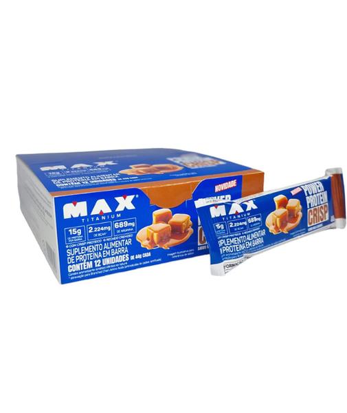 Imagem de Barra De Proteína Power Protein Crisp Milk Caramel 12 Unid De 44g Max Titanium